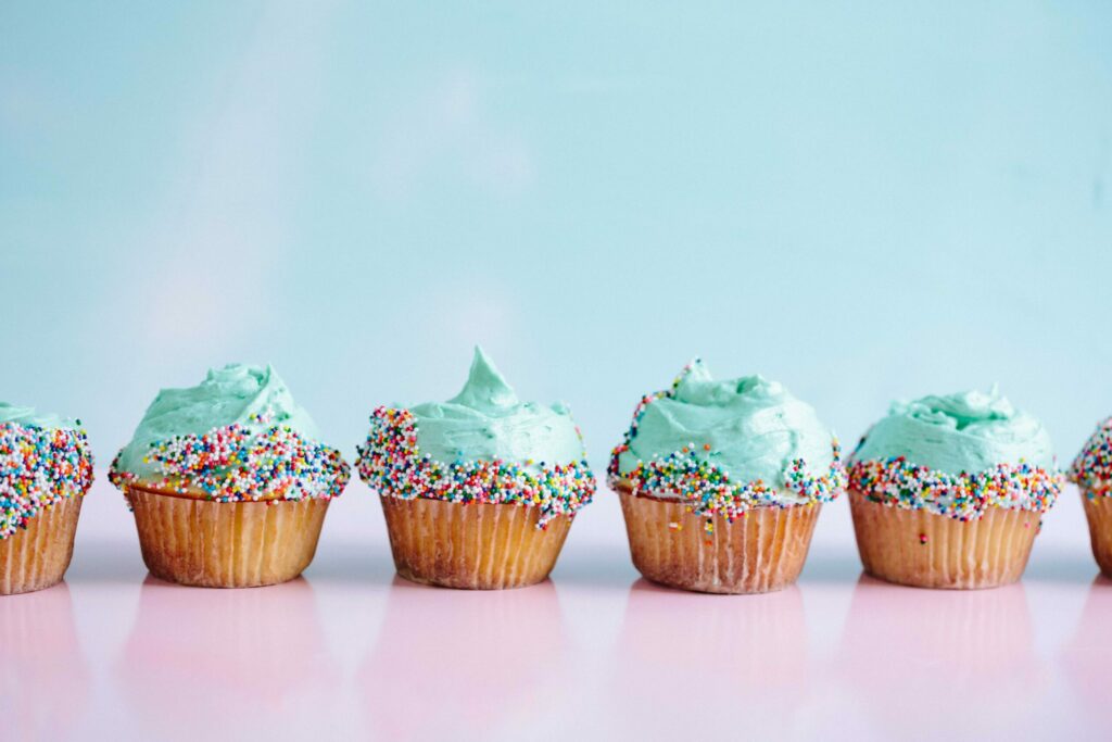 Colourful cupcakes