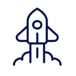 Rocket ship taking off.