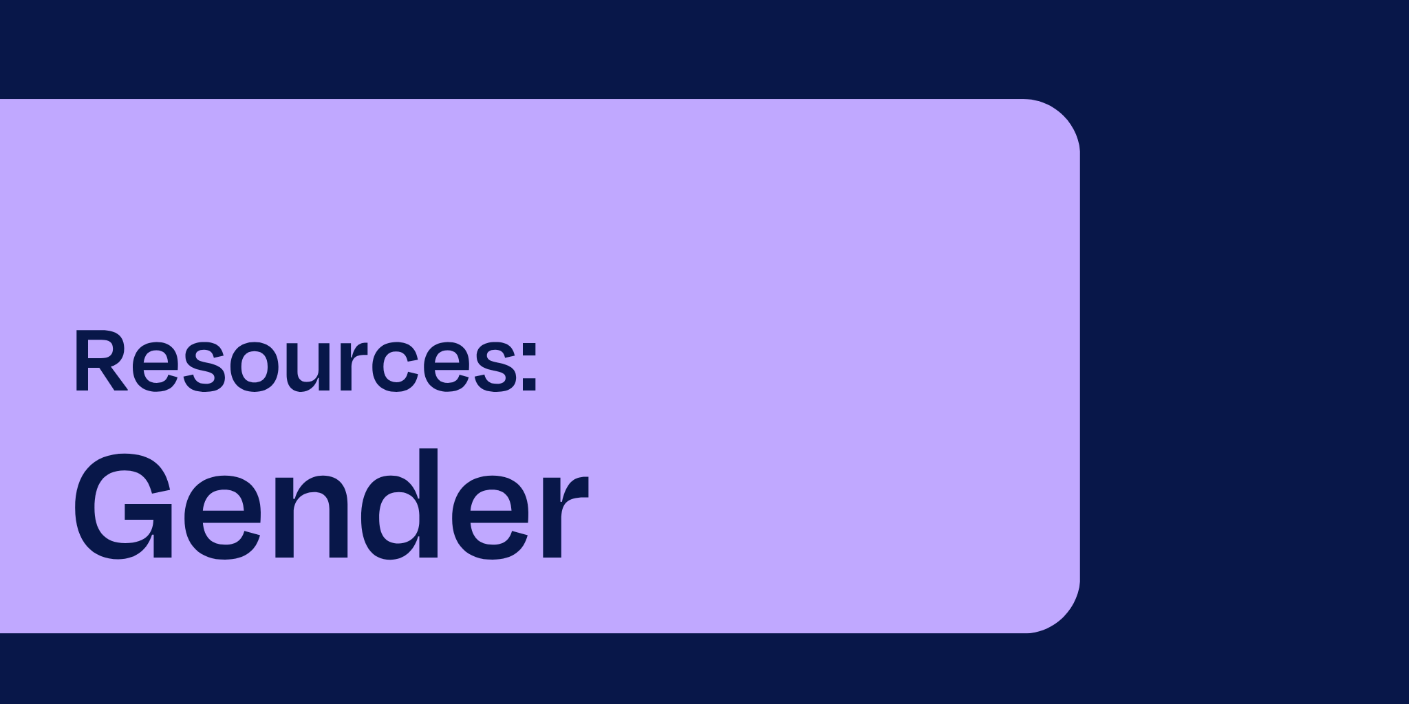 Resources; Gender